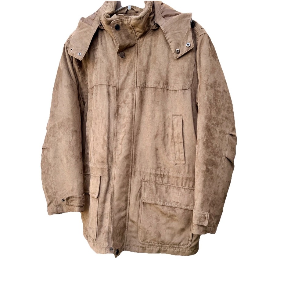 London Fog L46090 Men's Winter Jacket Buckskin Tan Size XL Heavyweight Parka